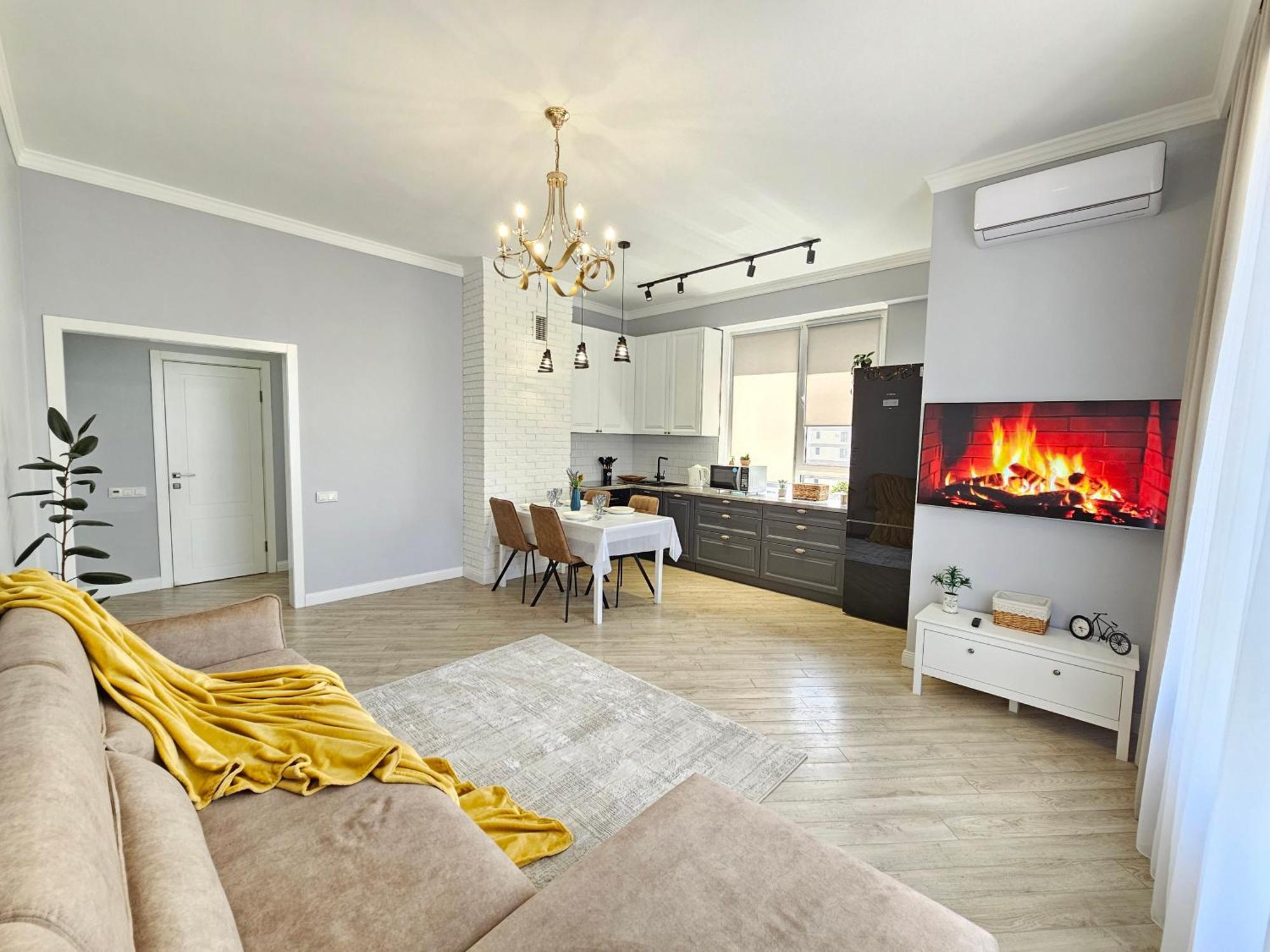 3 Room Gagarin Park Residential Complex Near Mega Shopping Mall Ałma Ata Zewnętrze zdjęcie
