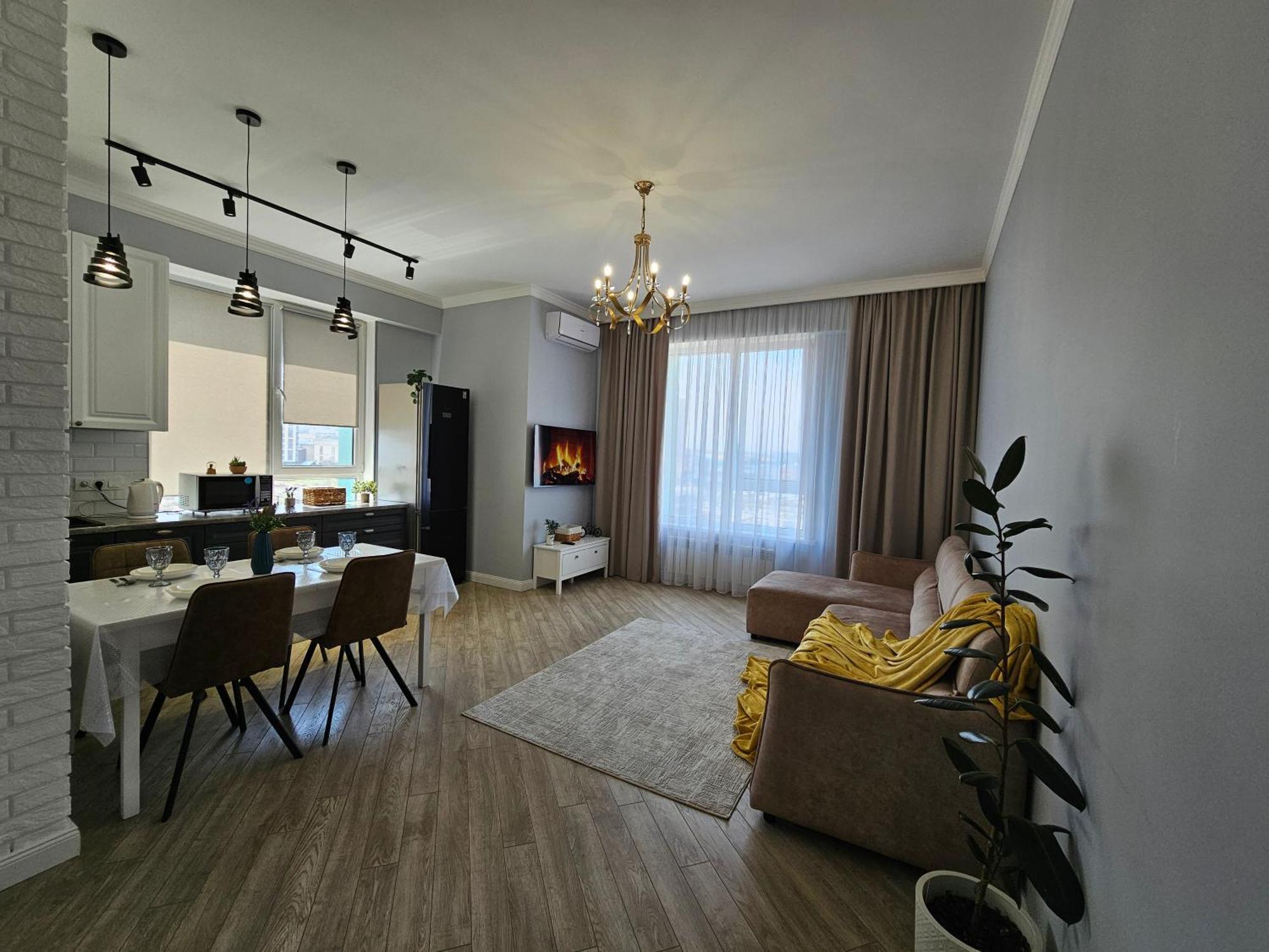 3 Room Gagarin Park Residential Complex Near Mega Shopping Mall Ałma Ata Zewnętrze zdjęcie